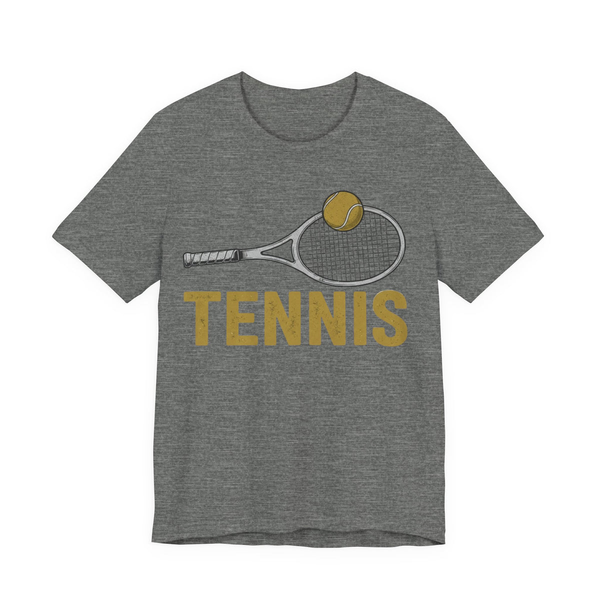 Tennis Racket & Ball Tee — Retro Athletic Tennis T‑Shirt