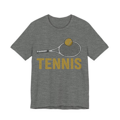 Tennis Racket & Ball Tee — Retro Athletic Tennis T‑Shirt