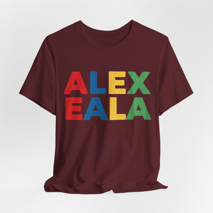 Alex Eala Colorblock Name Tee — Kids & Fans Tennis Player Tribute Shirt