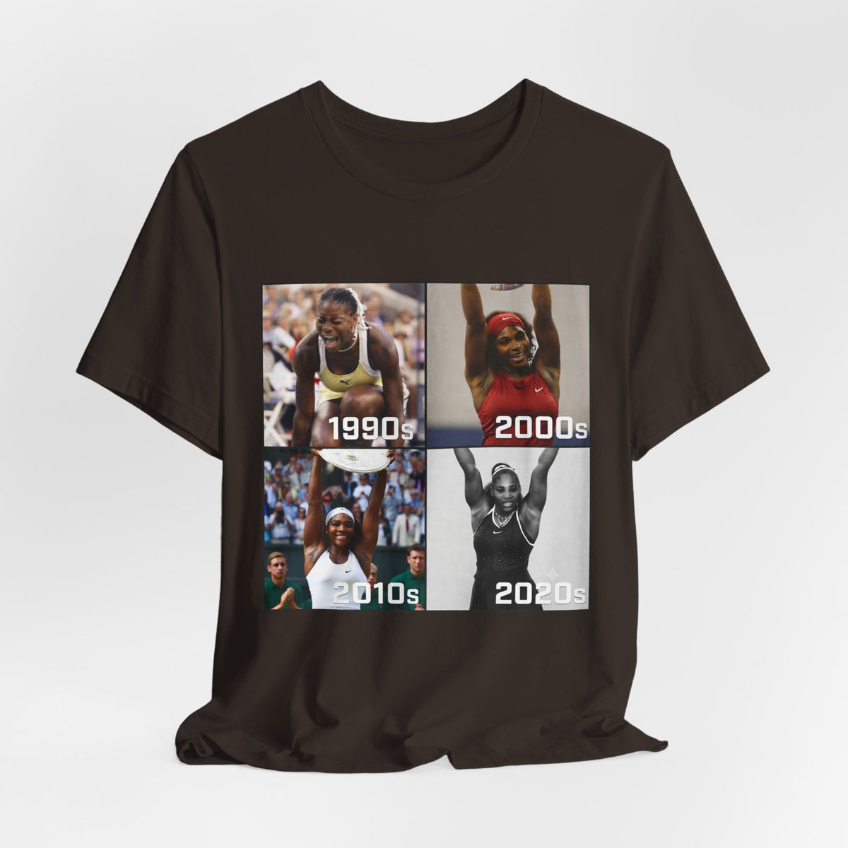 Decades of Champions Serena William’s 1990s–2020s Collage T-shirt