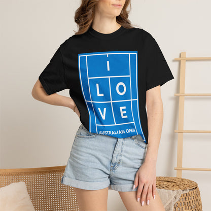 Australian Open 'I Love' Tennis Court Graphic T-Shirt