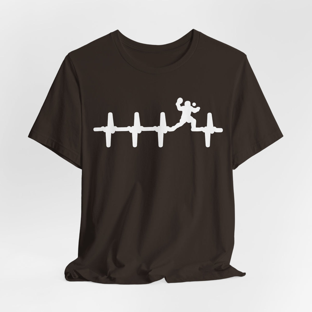 Runner Heartbeat T‑Shirt — Heartbeat EKG with Tennis Runner Graphic Tee