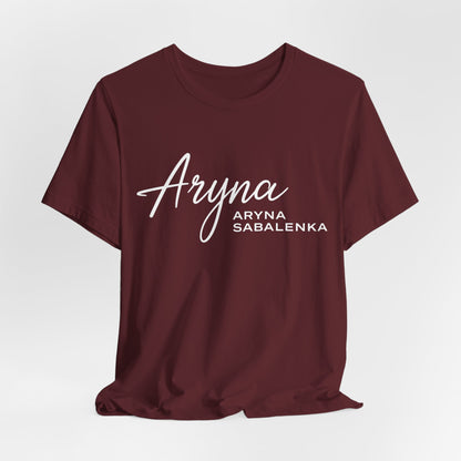 Sabalenka Classic White Tee — Plain Short Sleeve T-Shirt