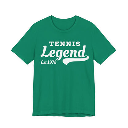 Tennis Legend Tee – Retro "Tennis Legend Est. 1978" Graphic Shirt
