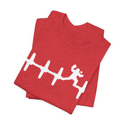 Runner Heartbeat T‑Shirt — Heartbeat EKG with Tennis Runner Graphic Tee