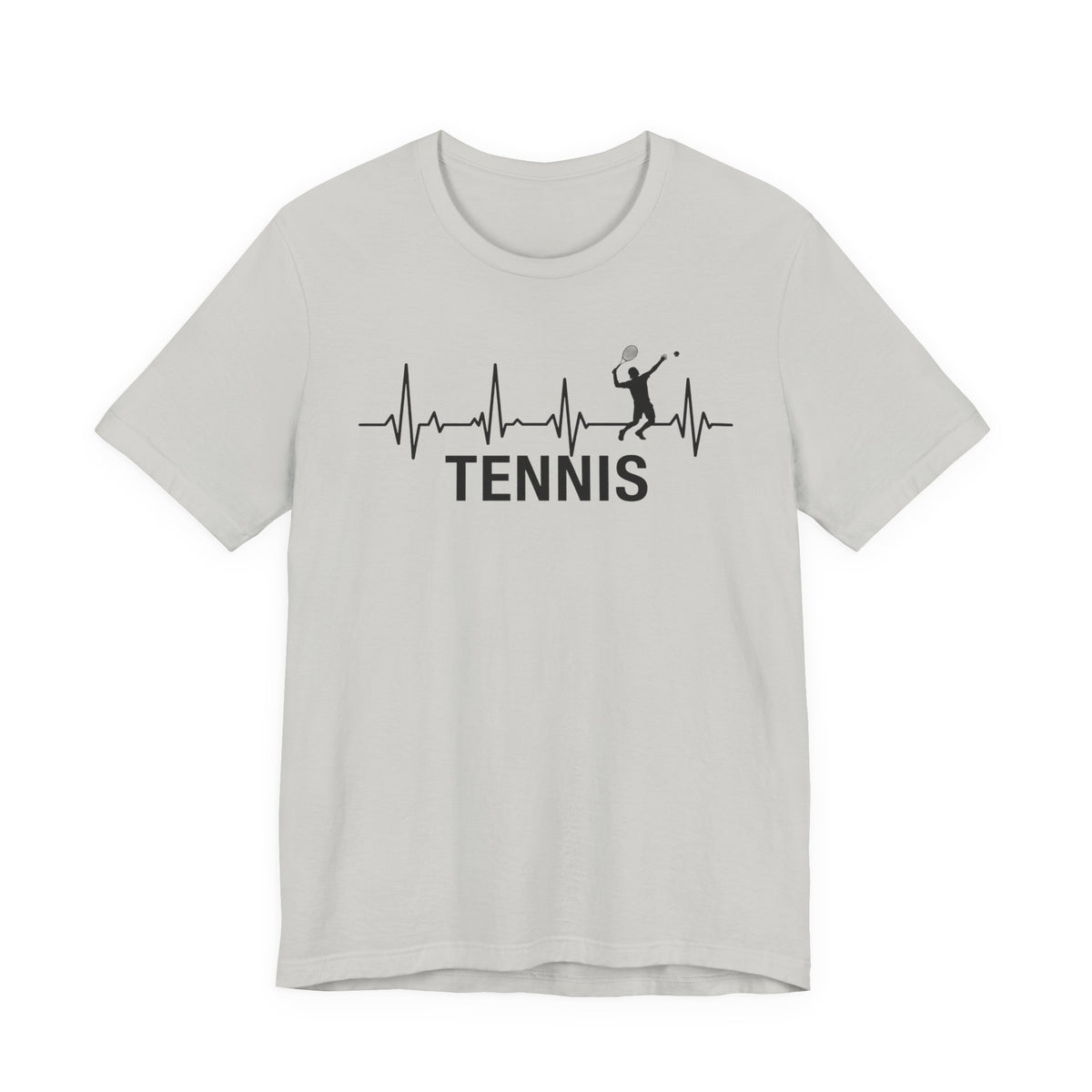 Tennis Heartbeat T‑Shirt — Tennis Player ECG Graphic Tee