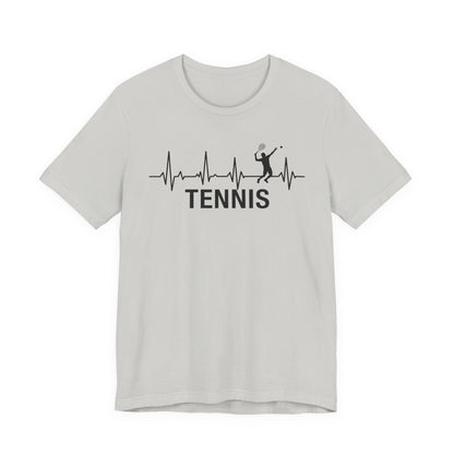 Tennis Heartbeat T‑Shirt — Tennis Player ECG Graphic Tee