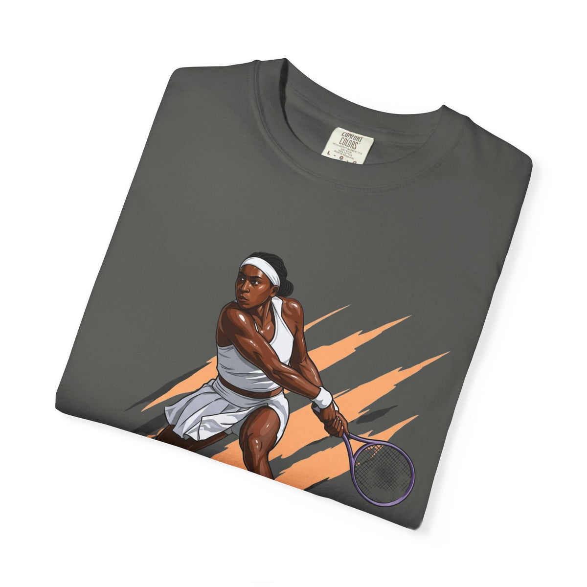 COCO GAUFF Tennis Player Graphic T-Shirt — Dynamic Women's Tennis Art Tee