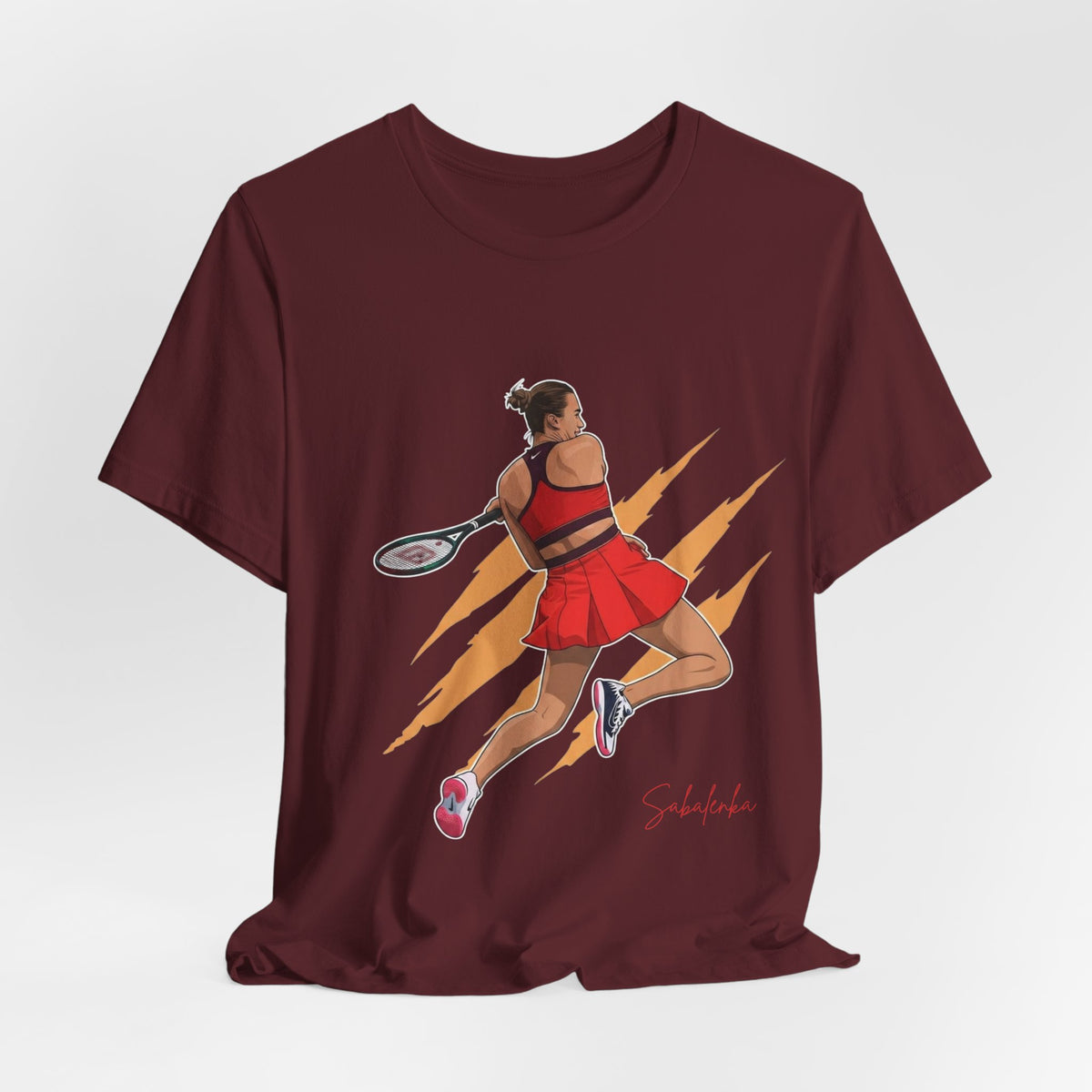 Tennis Player Aryna Sabalenka Graphic Tee — Dynamic Female Athlete Design
