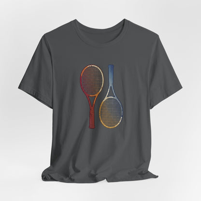 Tennis Rackets Tee — Vintage Wooden Racquets Graphic Shirt