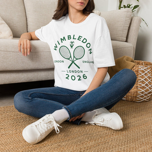 Wimbledon 2026 Tennis T‑Shirt — Vintage Rackets London Logo