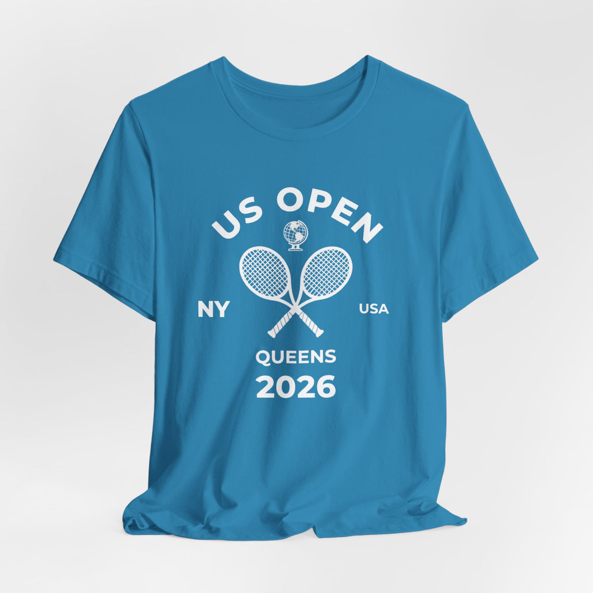 US Open Queens 2026 Tennis Tee — NY USA Vintage Racket T-Shirt