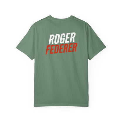 Federer Cartoon Tennis T-Shirt — Retro Athlete Graphic Tee