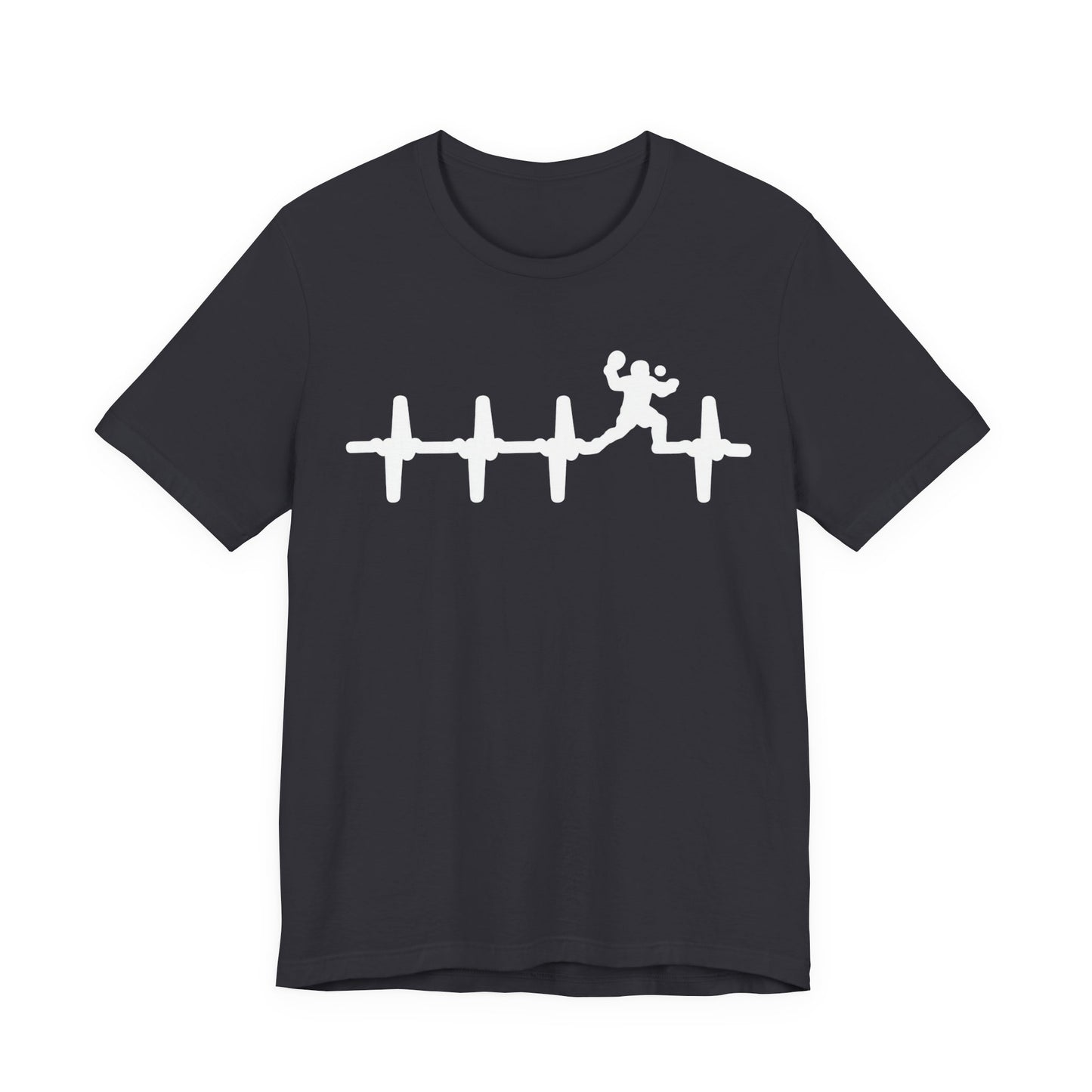 Runner Heartbeat T‑Shirt — Heartbeat EKG with Tennis Runner Graphic Tee