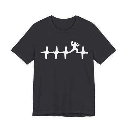 Runner Heartbeat T‑Shirt — Heartbeat EKG with Tennis Runner Graphic Tee