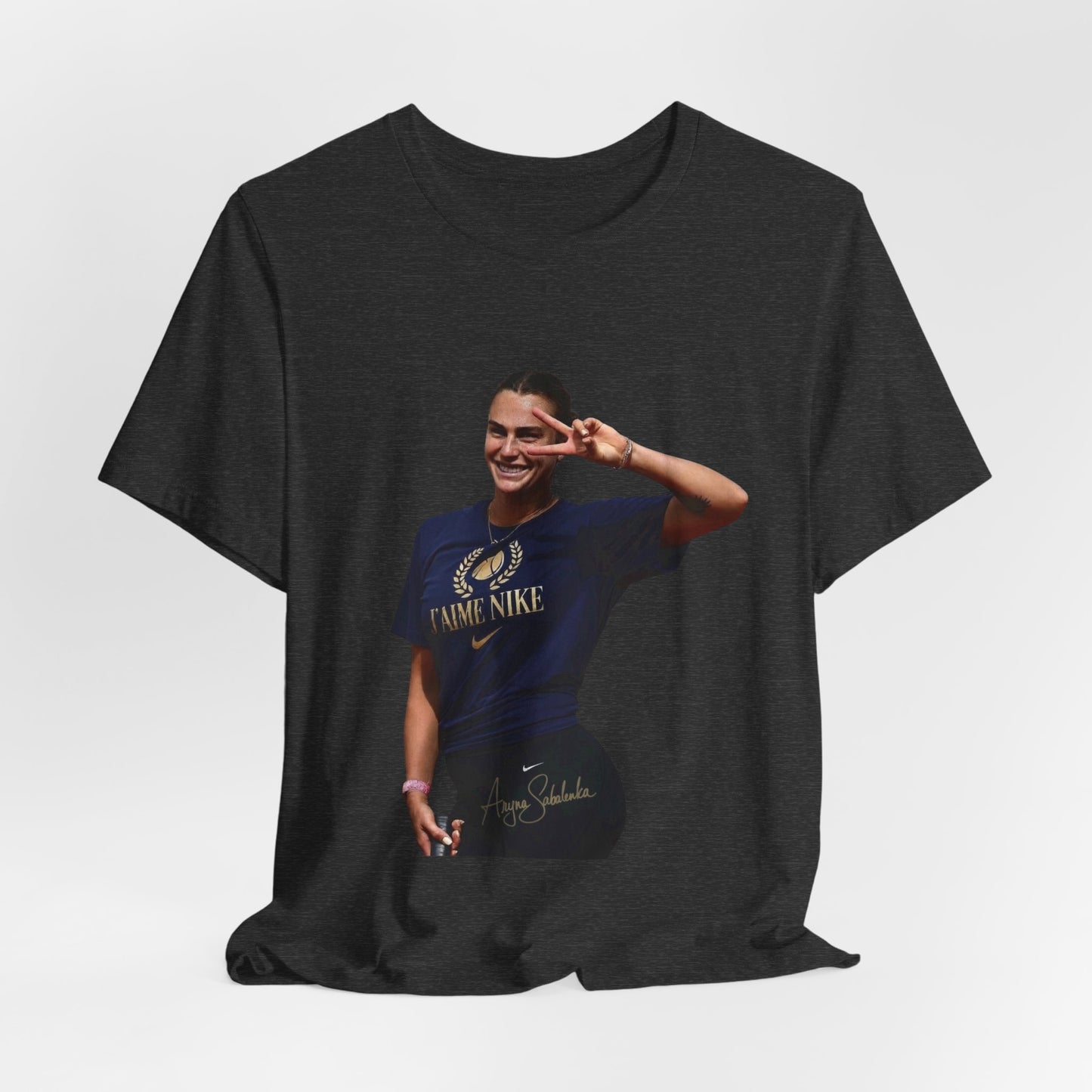 Aryna Sabalenka T-Shirt —Graphic Tee with Smiling Player Photo