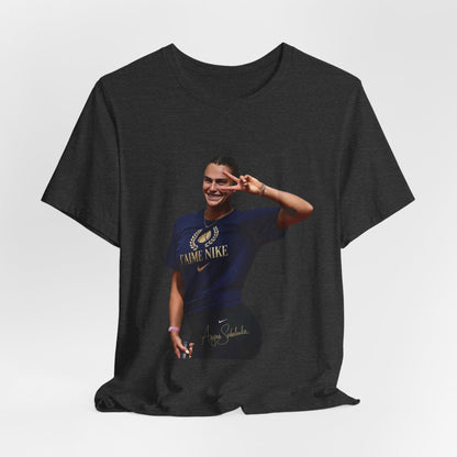 Aryna Sabalenka T-Shirt —Graphic Tee with Smiling Player Photo