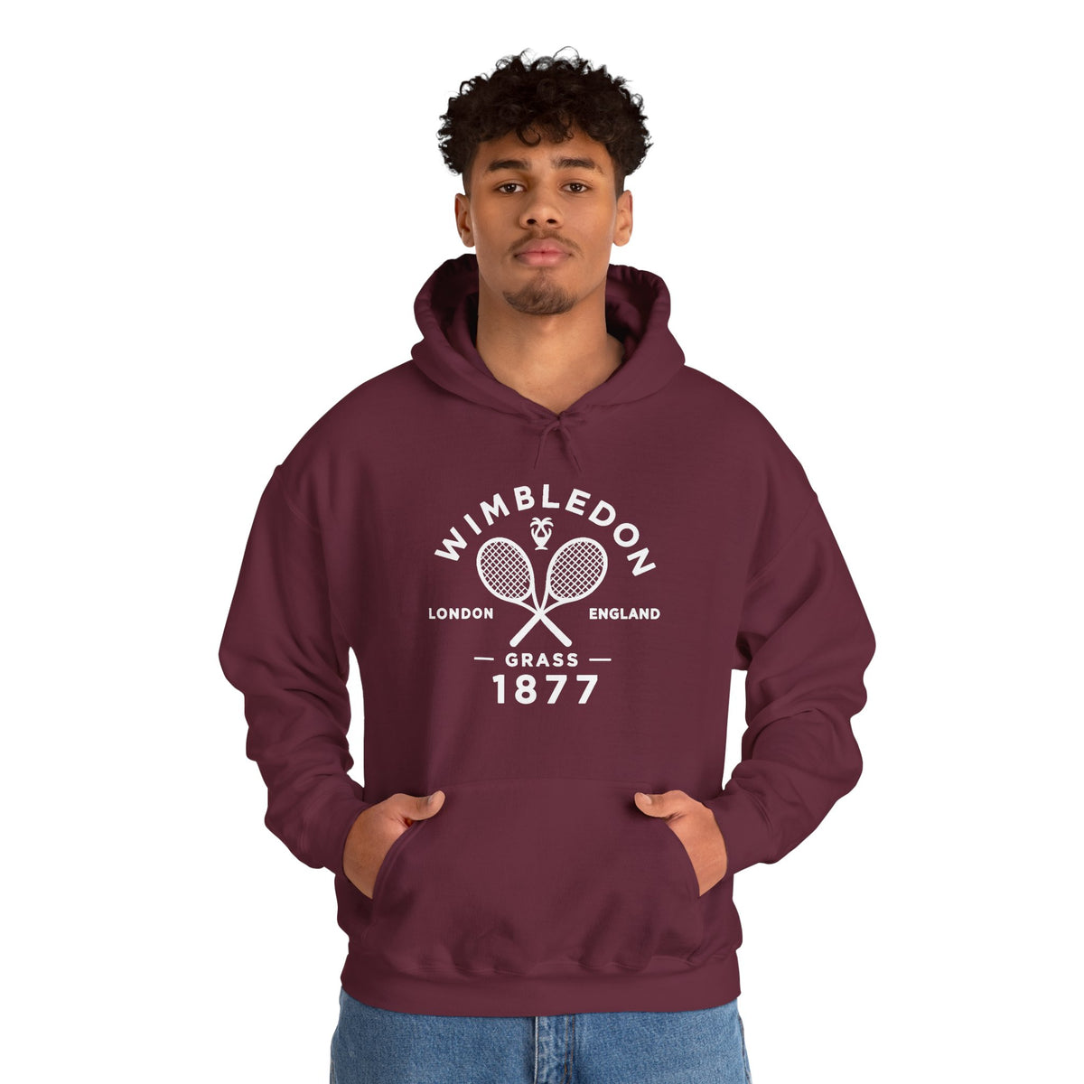Wimbledon 1877 Tennis Hoodie — Classic Racquets Logo Pullover