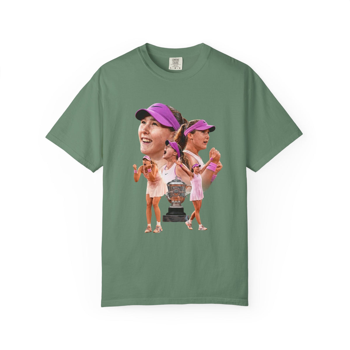 Tennis Graphic T-Shirt — 'Tennis: An Essential Element' Vintage Player Collage