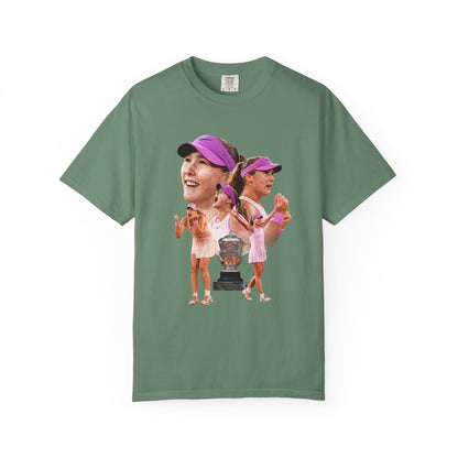 Tennis Graphic T-Shirt — 'Tennis: An Essential Element' Vintage Player Collage