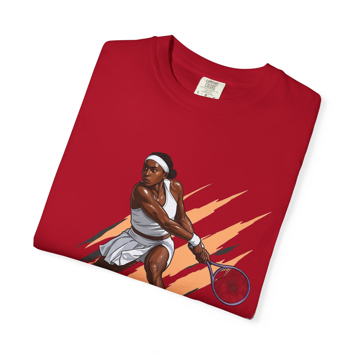 COCO GAUFF Tennis Player Graphic T-Shirt — Dynamic Women's Tennis Art Tee