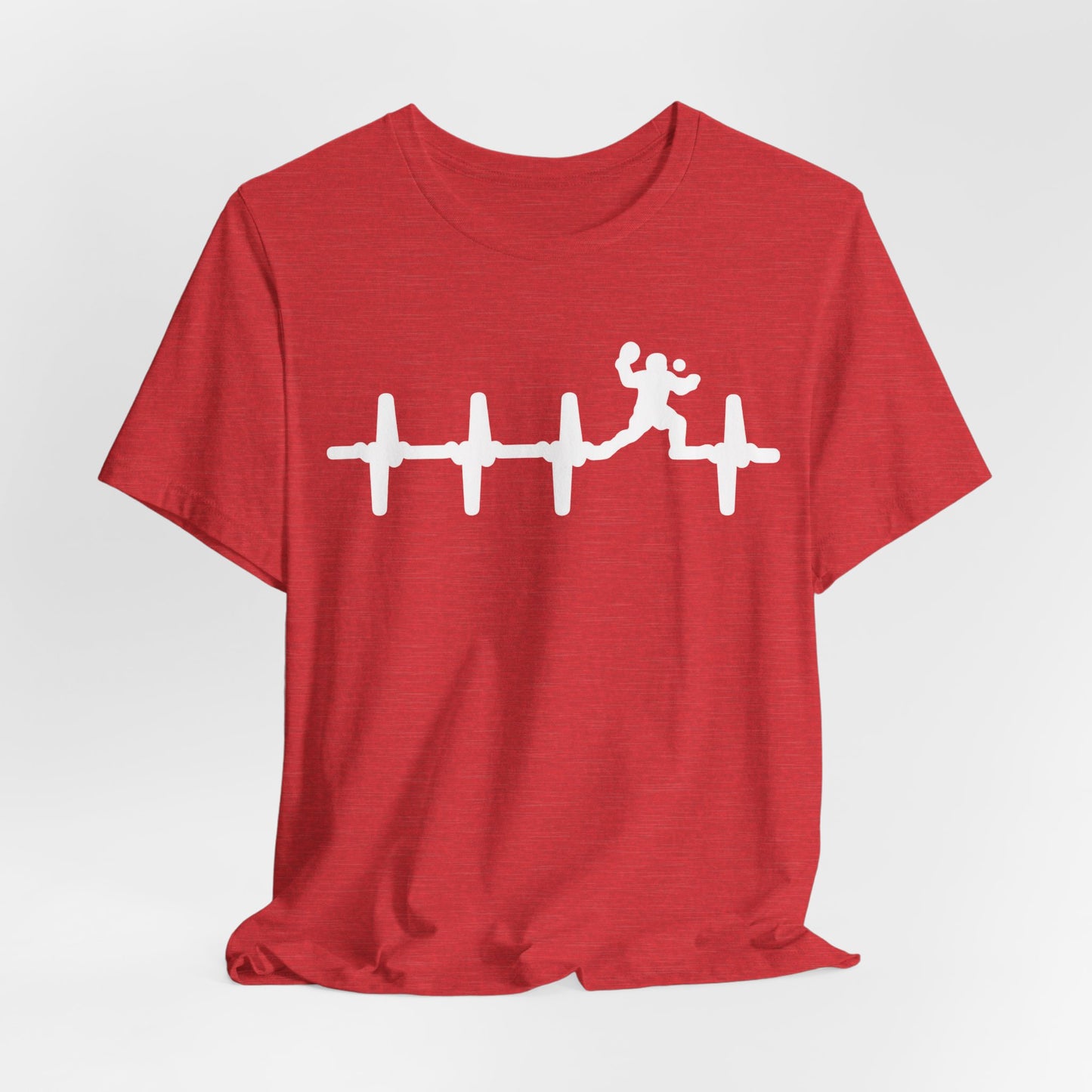 Runner Heartbeat T‑Shirt — Heartbeat EKG with Tennis Runner Graphic Tee