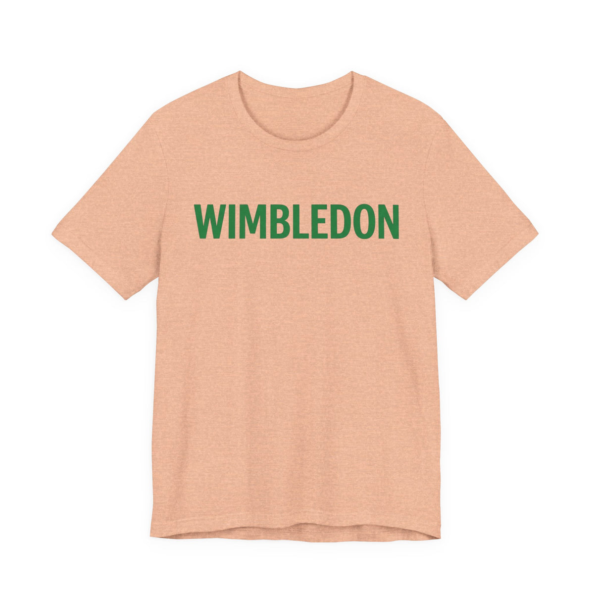 Wimbledon Classic Logo Tee — Green Text Tennis T‑Shirt