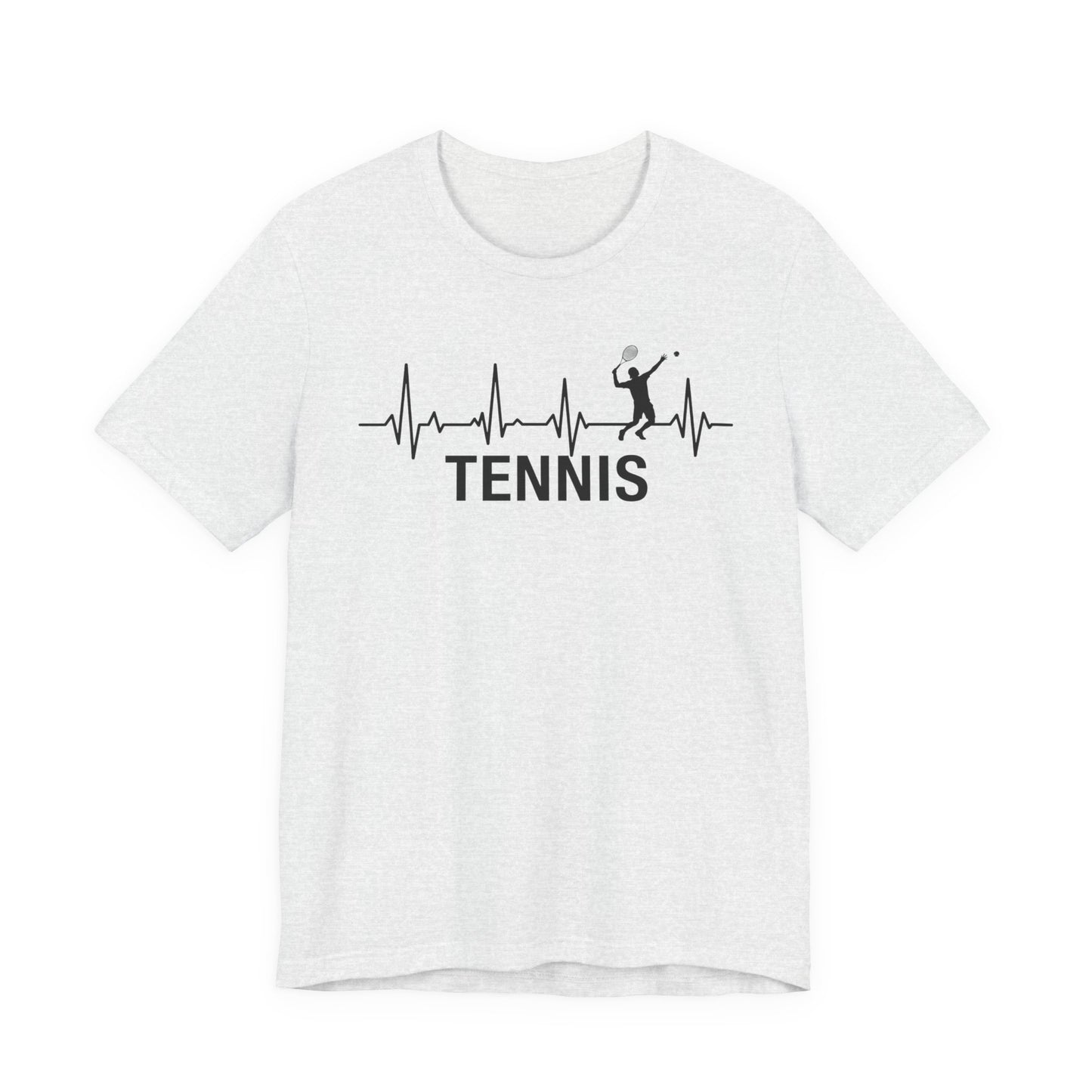 Tennis Heartbeat T‑Shirt — Tennis Player ECG Graphic Tee