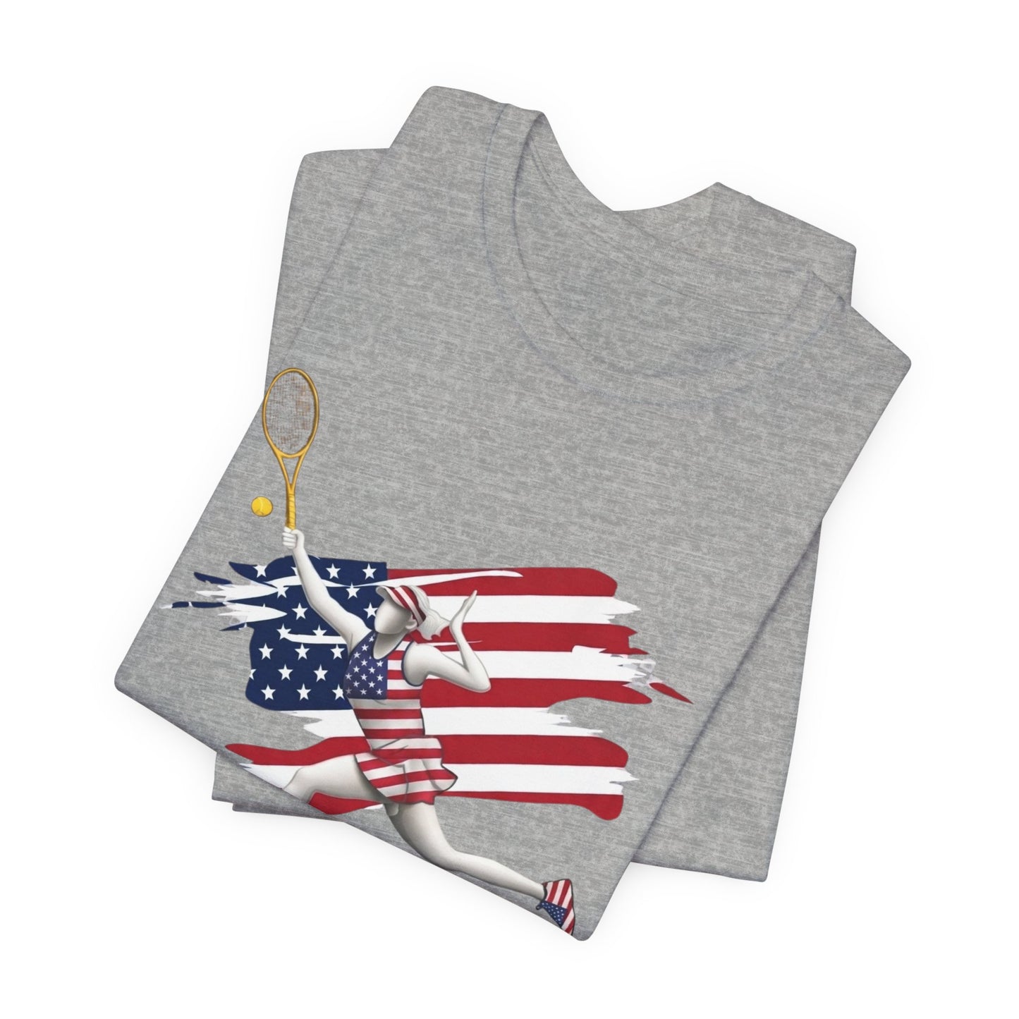US Open 2026 Tennis Tee — American Flag Tennis Player Graphic T-Shirt