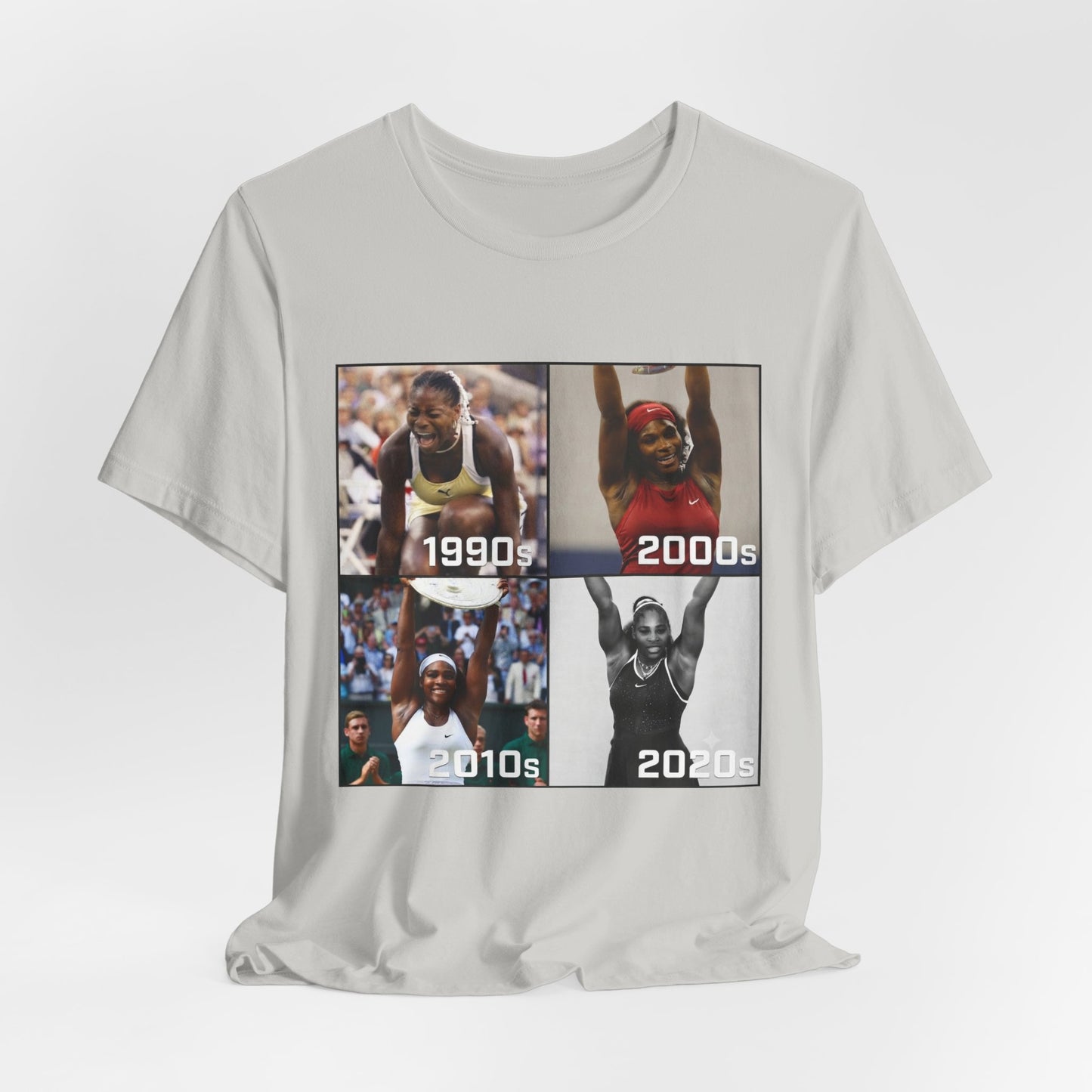 Decades of Champions Serena William’s 1990s–2020s Collage T-shirt
