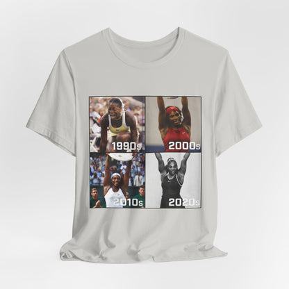 Decades of Champions Serena William’s 1990s–2020s Collage T-shirt