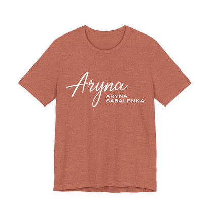 Sabalenka Classic White Tee — Plain Short Sleeve T-Shirt