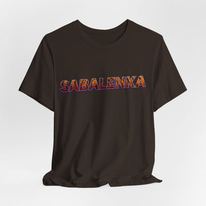Sabalenka Tennis T‑Shirt — Bold Text Fan Tee
