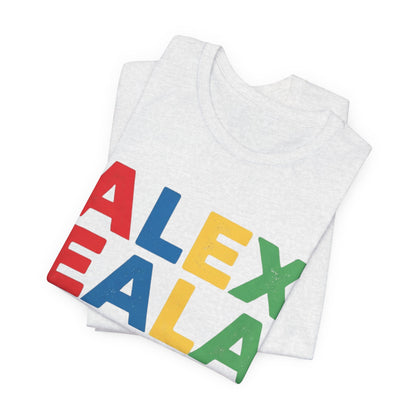 Alex Eala Colorblock Name Tee — Kids & Fans Tennis Player Tribute Shirt