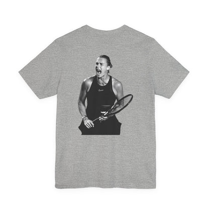 Sabalenka The Tigress Graphic Tee — Empowered Woman & Tiger Illustration