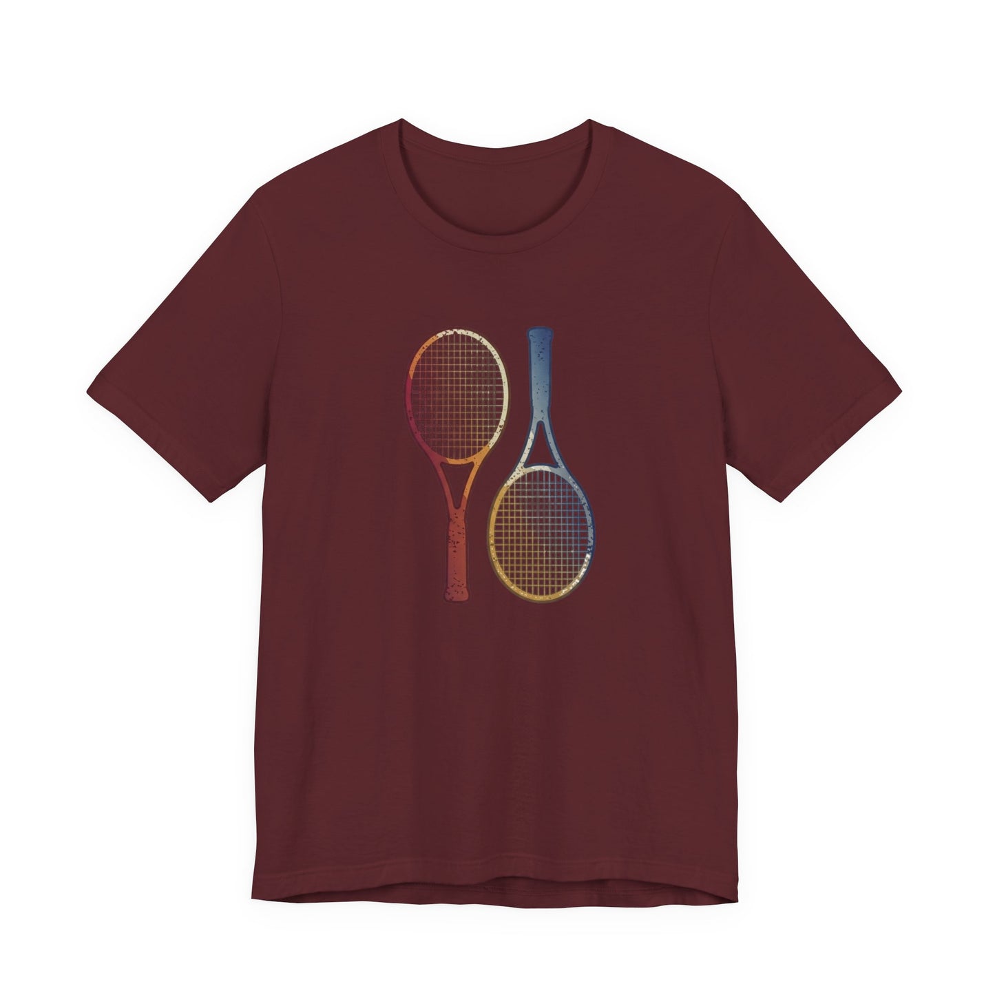 Tennis Rackets Tee — Vintage Wooden Racquets Graphic Shirt