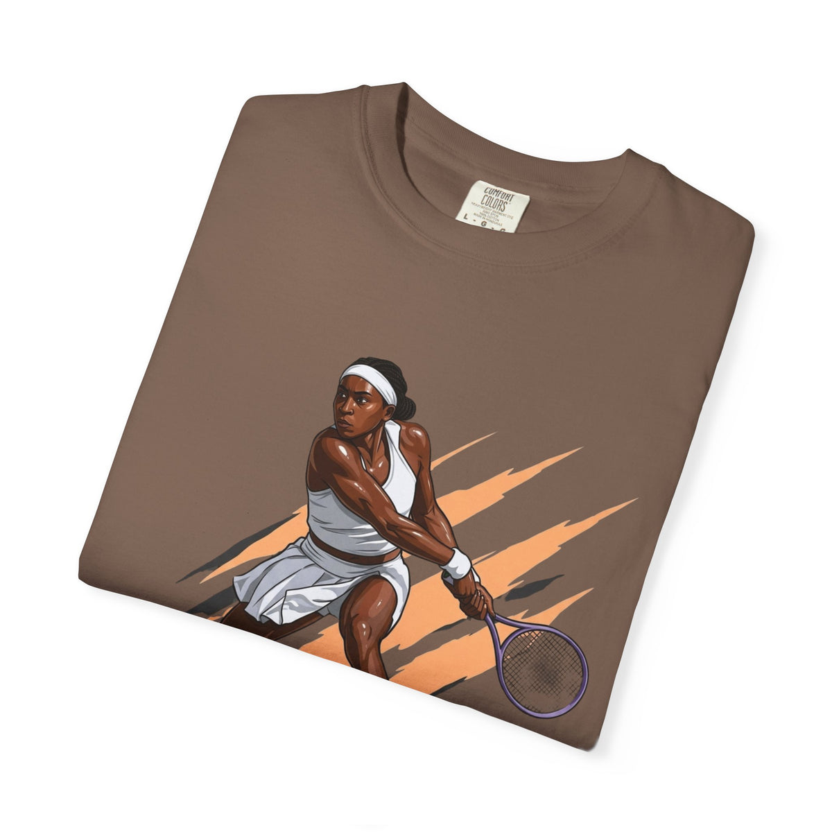 COCO GAUFF Tennis Player Graphic T-Shirt — Dynamic Women's Tennis Art Tee
