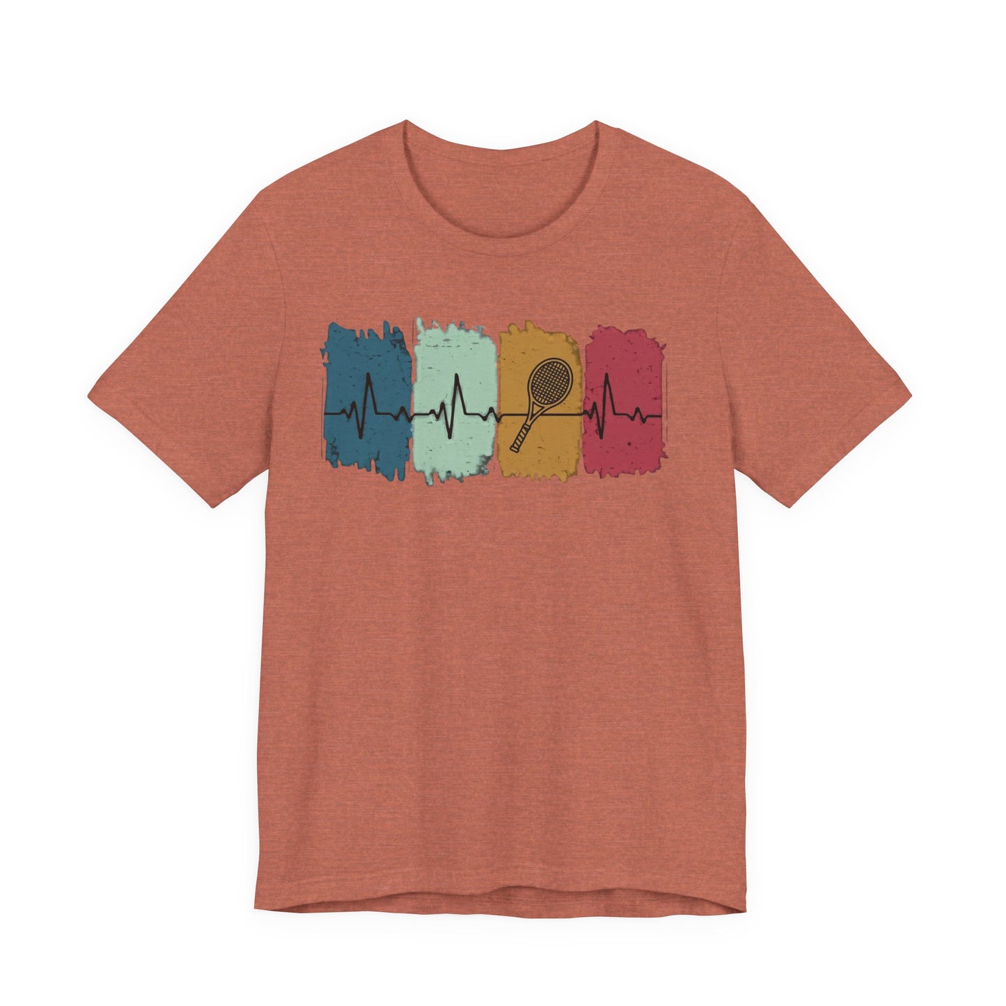 Drum Heartbeat T-Shirt – Retro Brushstroke Drumstick Heartbeat Tee