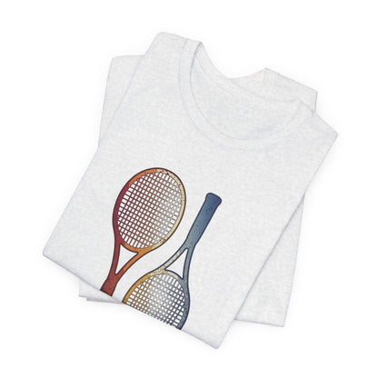 Tennis Rackets Tee — Vintage Wooden Racquets Graphic Shirt