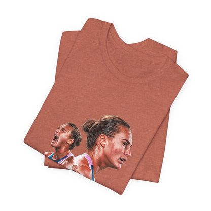 Champion Athlete Sabalenka Graphic Tee — "CHAMPION" Player Portrait T-Shirt