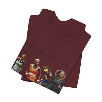 T-Shirt — Serena Williams Life Stages Graphic Tee (Teen · 20s · 30s · 40s)