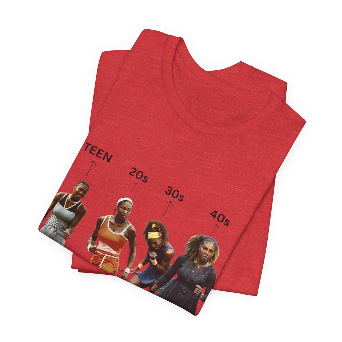 T-Shirt — Serena Williams Life Stages Graphic Tee (Teen · 20s · 30s · 40s)