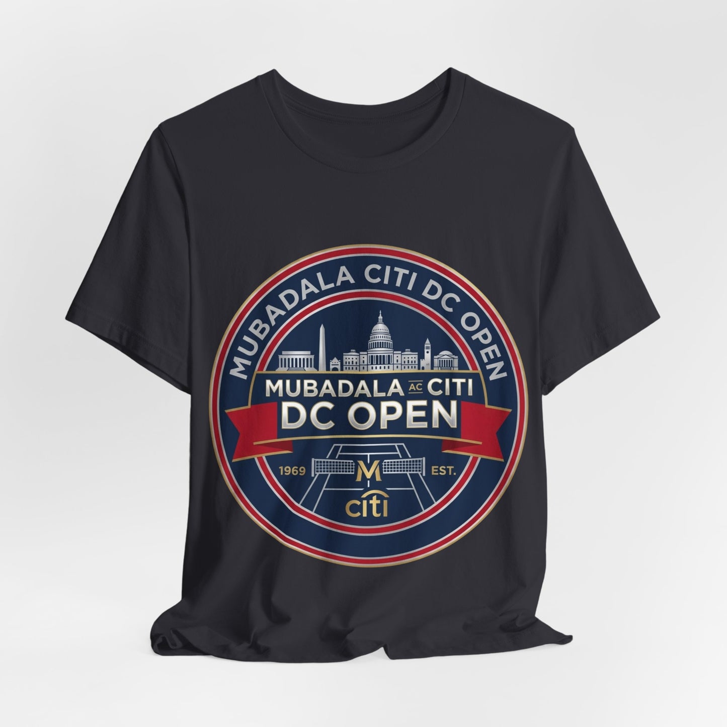 DC Open Tennis Tee — 'Mubadala Citi DC Open' Vintage Badge Shirt