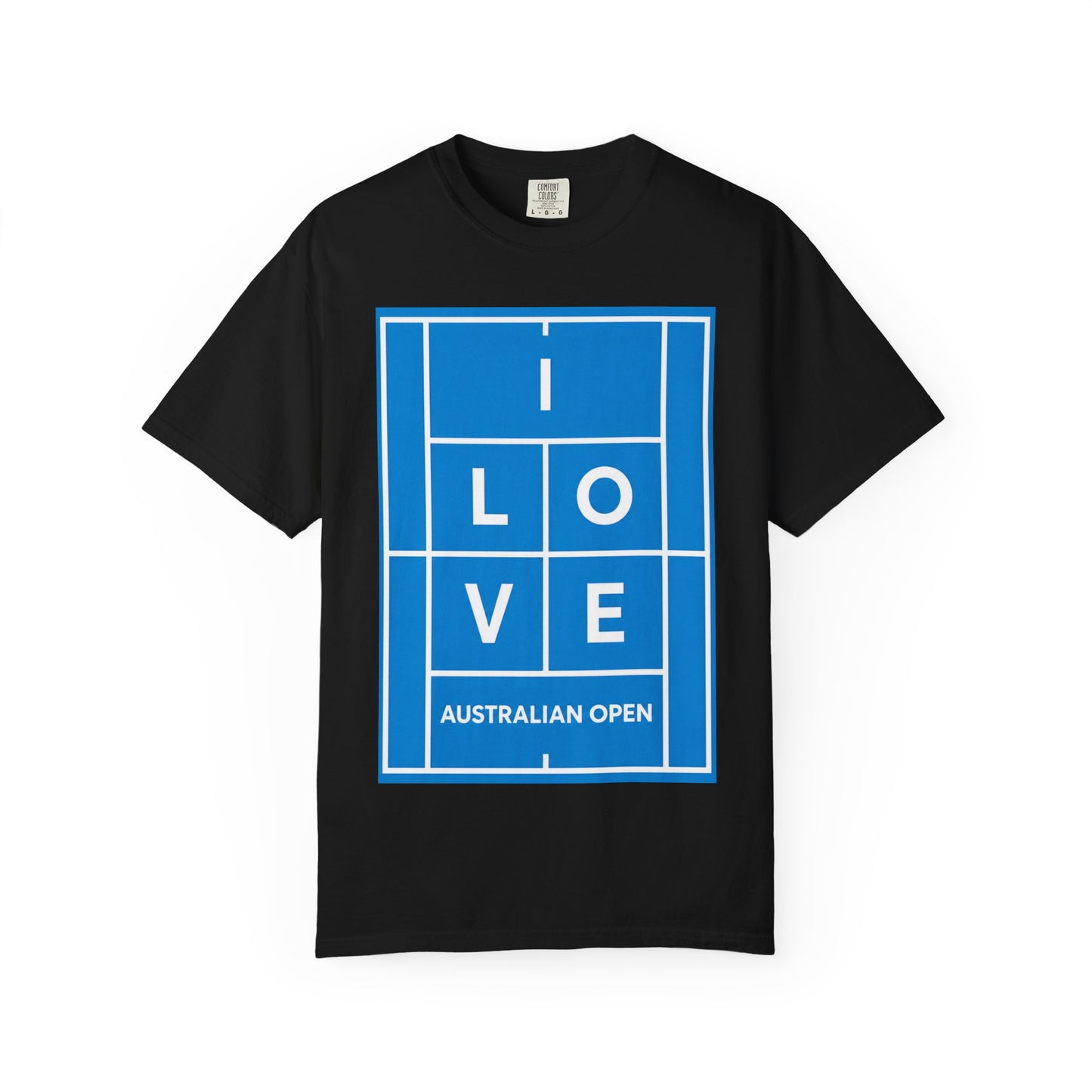 "I LOVE" Australian Open Tennis Court Graphic