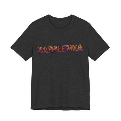 Sabalenka Tennis T‑Shirt — Bold Text Fan Tee