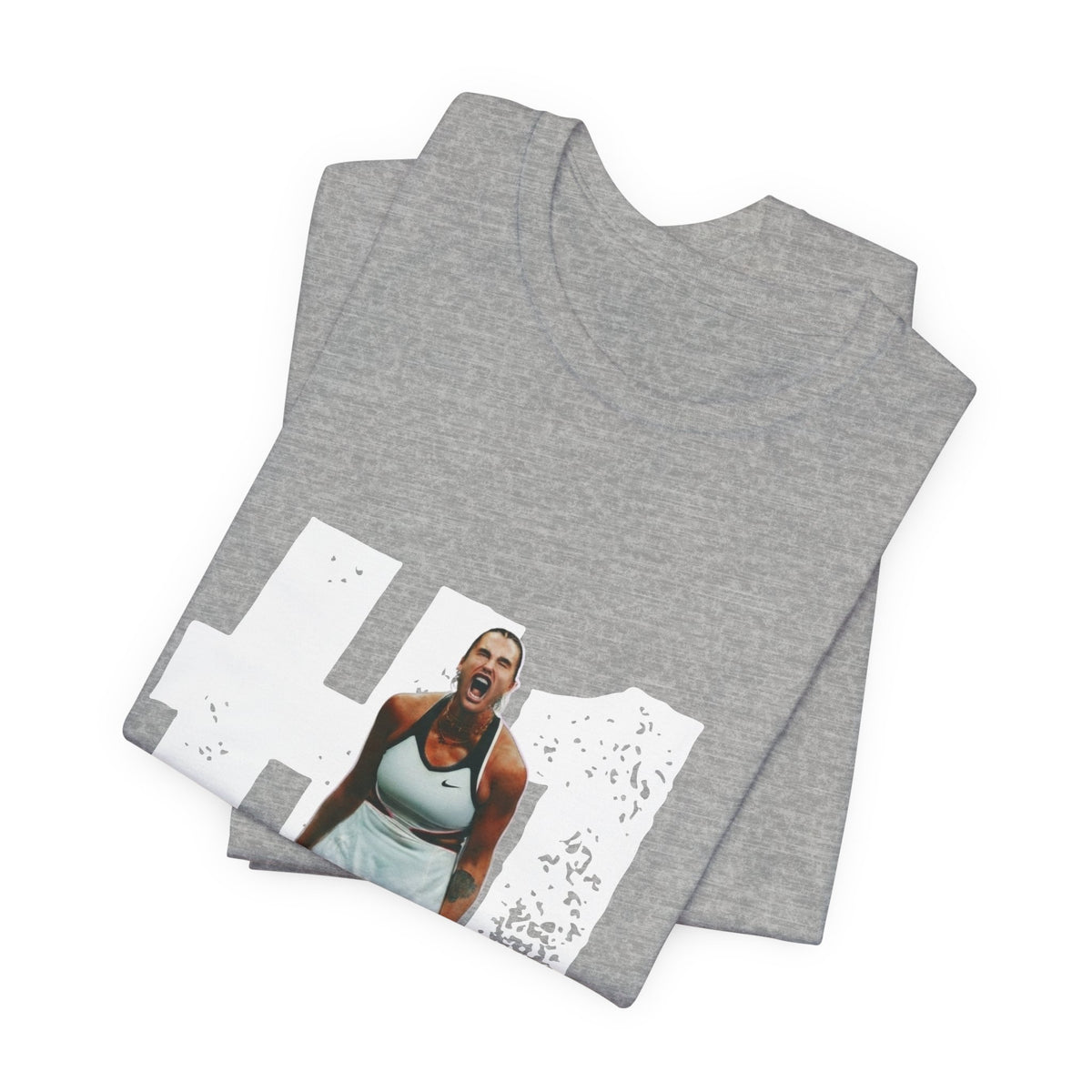 Tennis Player Graphic Tee — Fierce Court Celebration Shirt