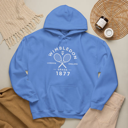 Wimbledon 1877 Tennis Hoodie — Classic Racquets Logo Pullover