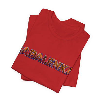 Sabalenka Tennis T‑Shirt — Bold Text Fan Tee