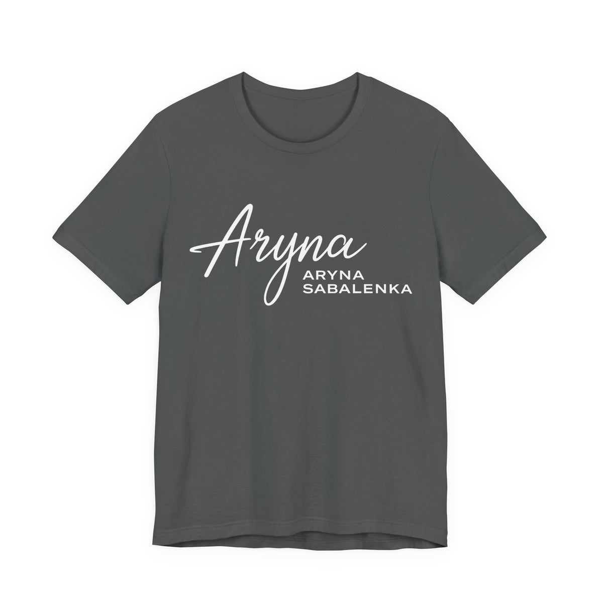 Sabalenka Classic White Tee — Plain Short Sleeve T-Shirt