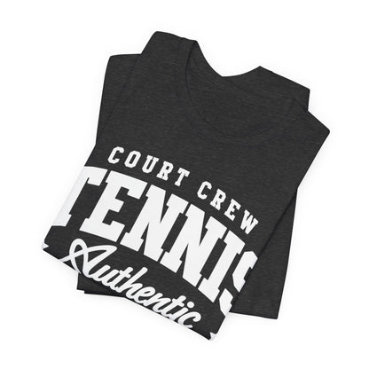 Tennis Court Crew Tee — "Tennis Authentic: Tennis. Beer. Repeat." Graphic Shirt